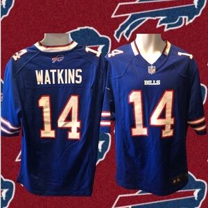 Buffalo Bills Mafia NFL Nike WATKINS #14 Men’s Large L Replica Jersey NWOT